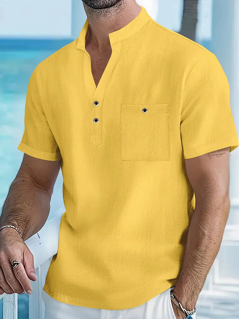 Camisa Summer Valmont — Distinción sin esfuerzo | Azul