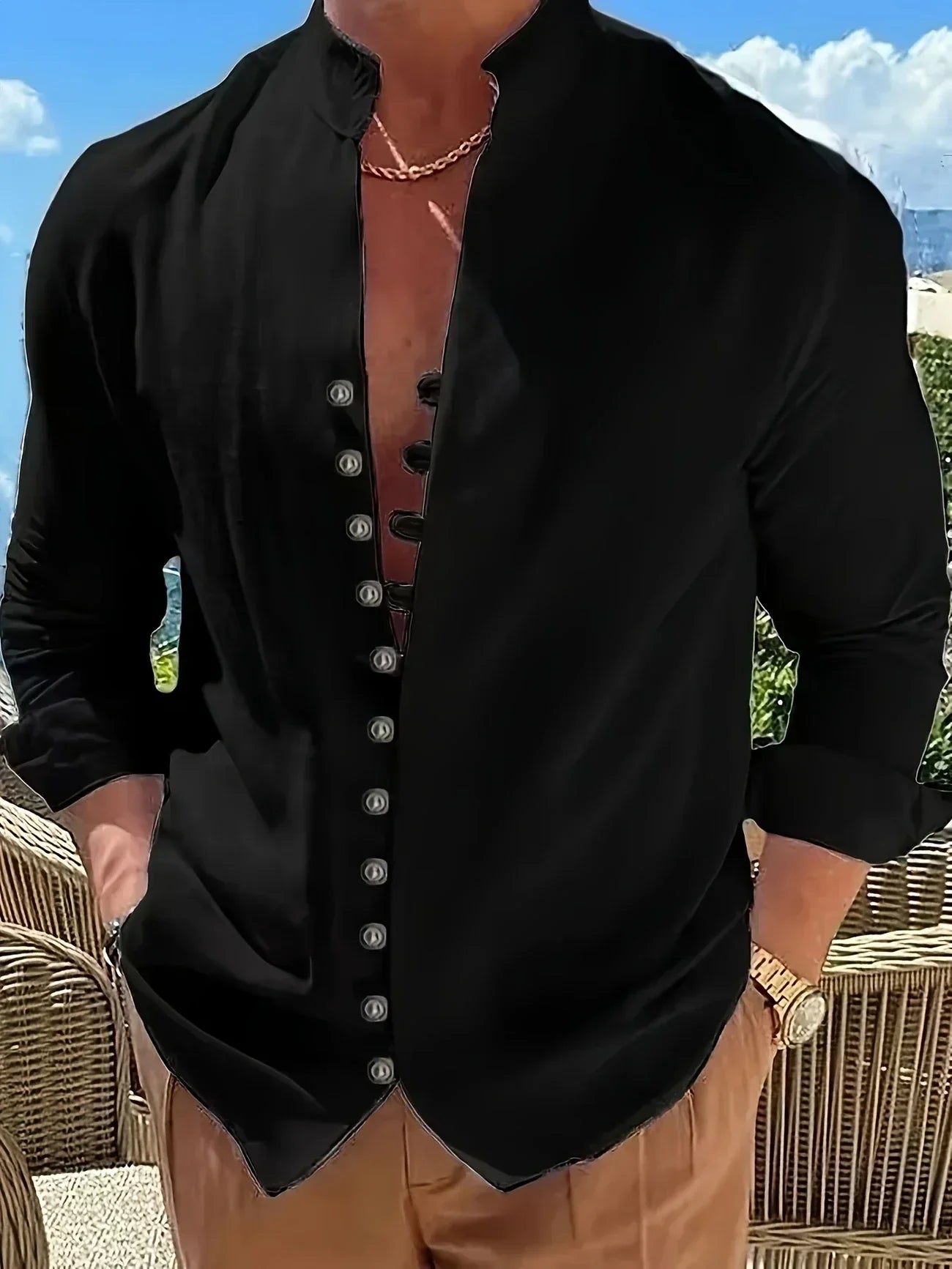 Camisa Coton Long Valmont — Distinción sin esfuerzo | Blanco