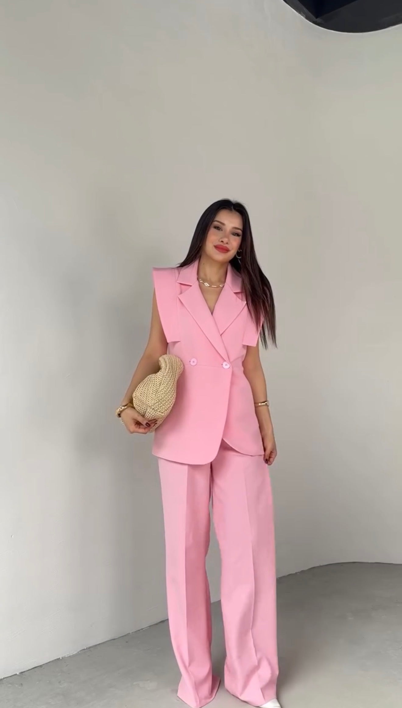 Méndez Blanc Valmont — Conjunto Blazer Sin Mangas & Wide Leg | Blanc Total