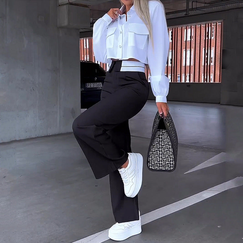 Ensemble Valmont — Conjunto Camisa & Pantalón Traje Holgado | Femme