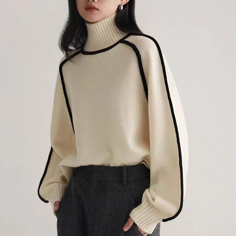 Jersey Roulé Valmont — Distinción sin esfuerzo | Beige