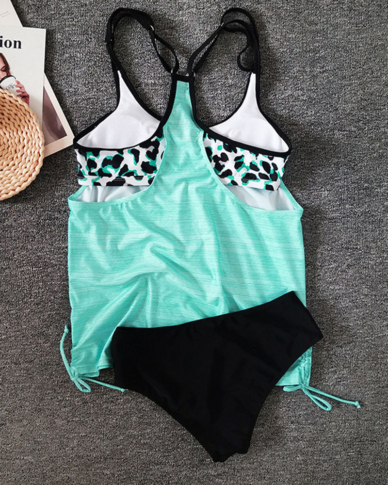 Tankinis Augustus Valmont — elegancia balnear sin límites | Tankini Estampado Leopardo