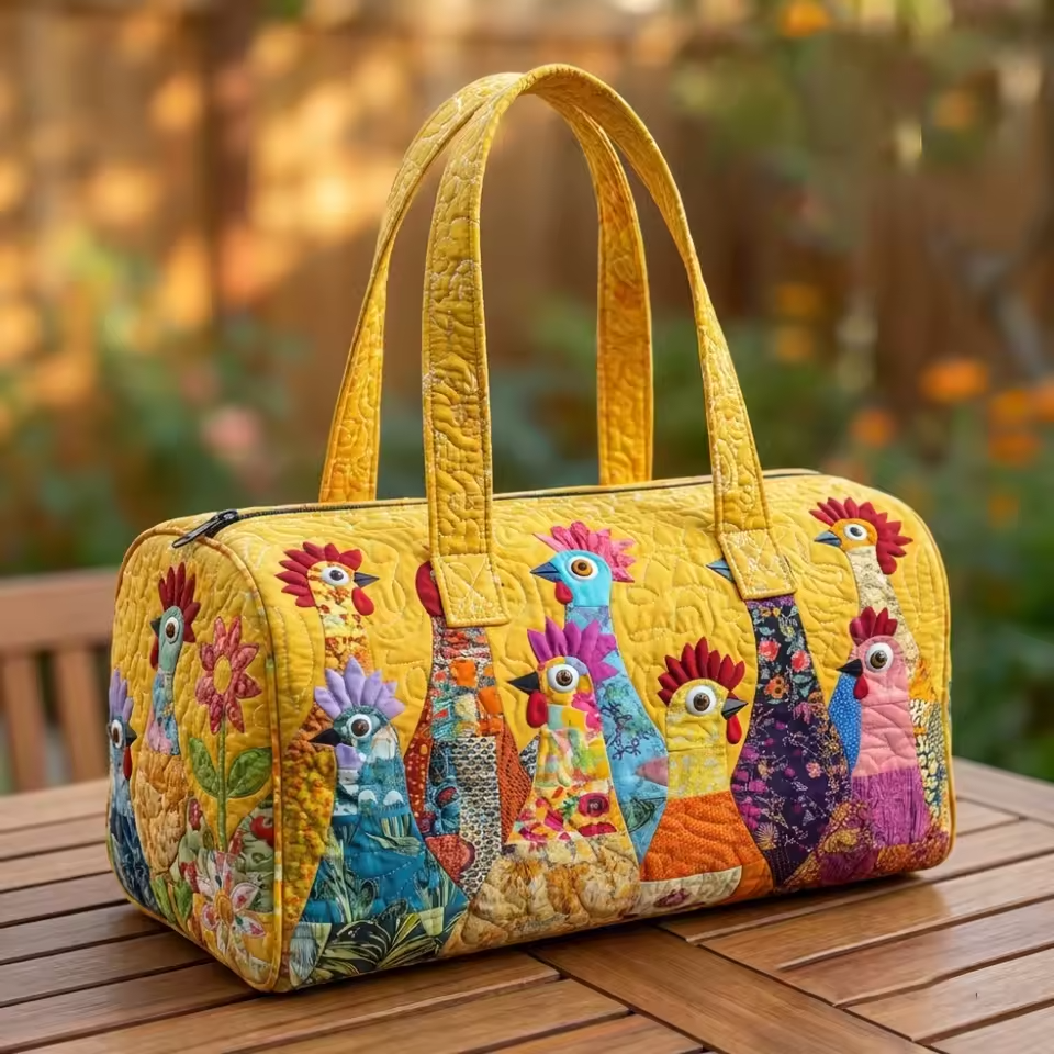 Bolso Estelle Valmont — Sac de Voyage Artesanal & Luminoso | Estampado Único