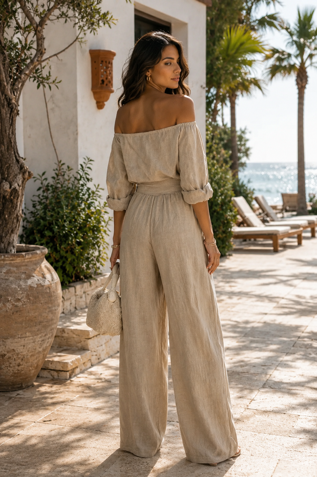 Arabella Valmont — Conjunto Efecto Lino Exclusivo | Marbella