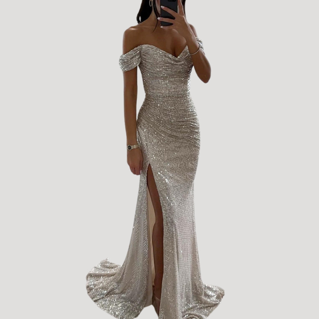 Éclat Valmont — Vestido Maxi de Lentejuelas Gran Noche