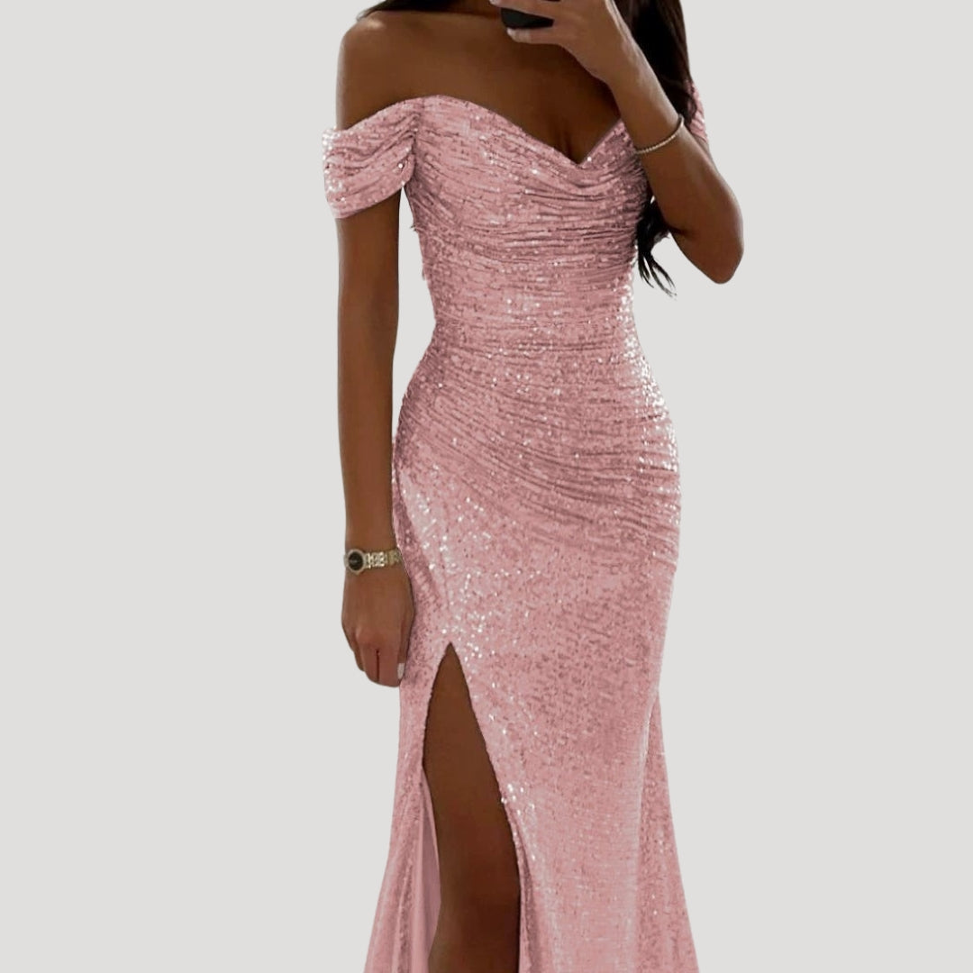 Éclat Valmont — Vestido Maxi de Lentejuelas Gran Noche