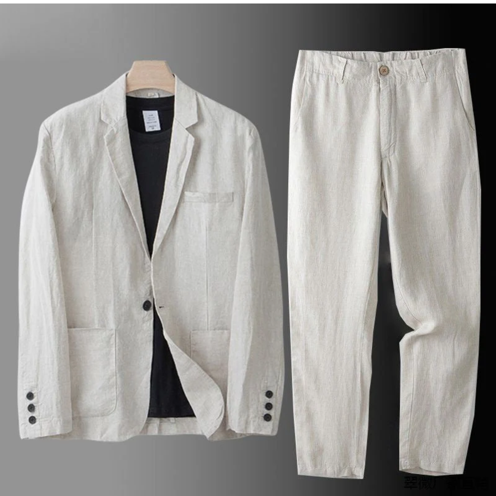 Conjunto Lin Élégant Valmont — Distinción sin esfuerzo | Beige