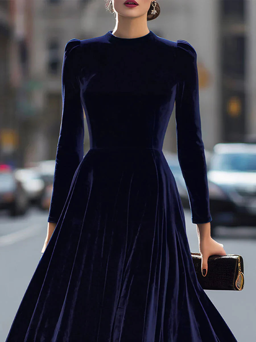 Velvet Valmont — Vestido Midi de Terciopelo | Sensualidad Suave