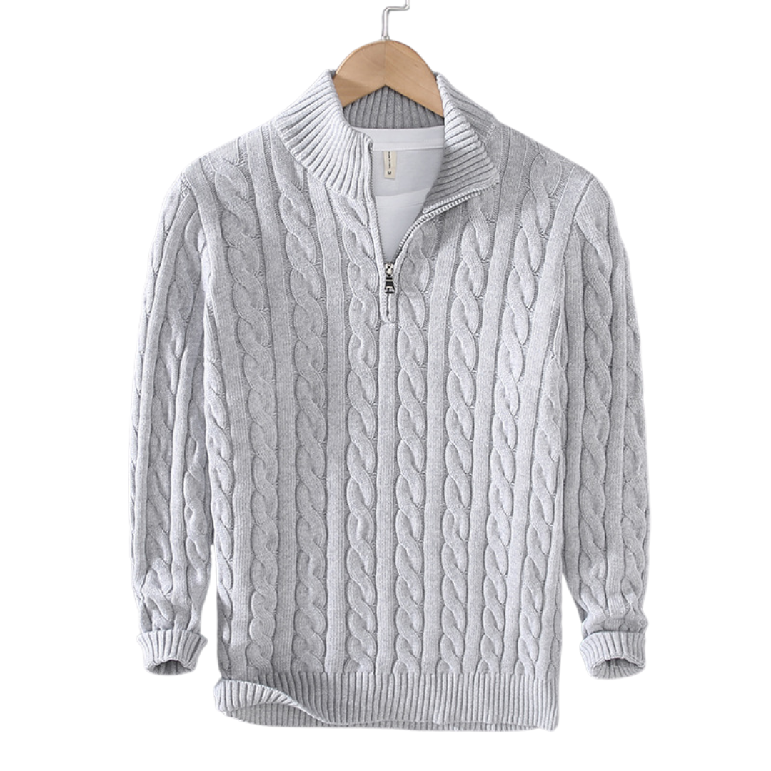 Jersey Half-Zip Valmont — Distinción sin esfuerzo | Gris