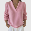 Jerseys Faye Valmont — suavidad que viste con distinción | Jersey Cuello V Suave Corte Relajado