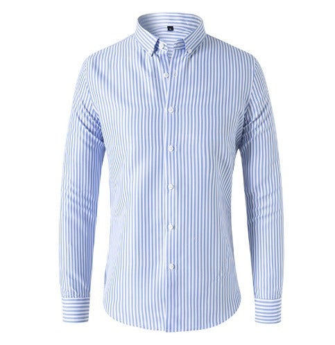 Camisa Rayé Valmont — Distinción sin esfuerzo | Azul