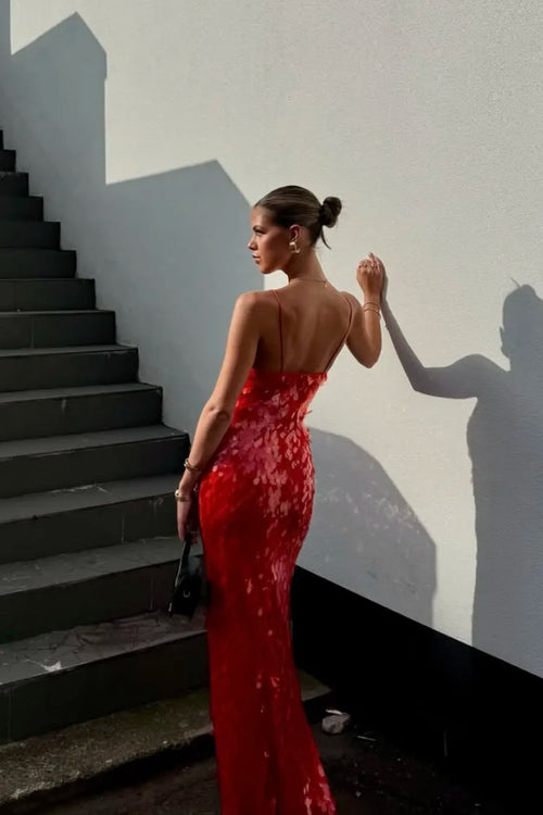 Alejandra Valmont — Vestido Maxi con Lentejuelas | Marbella 2026
