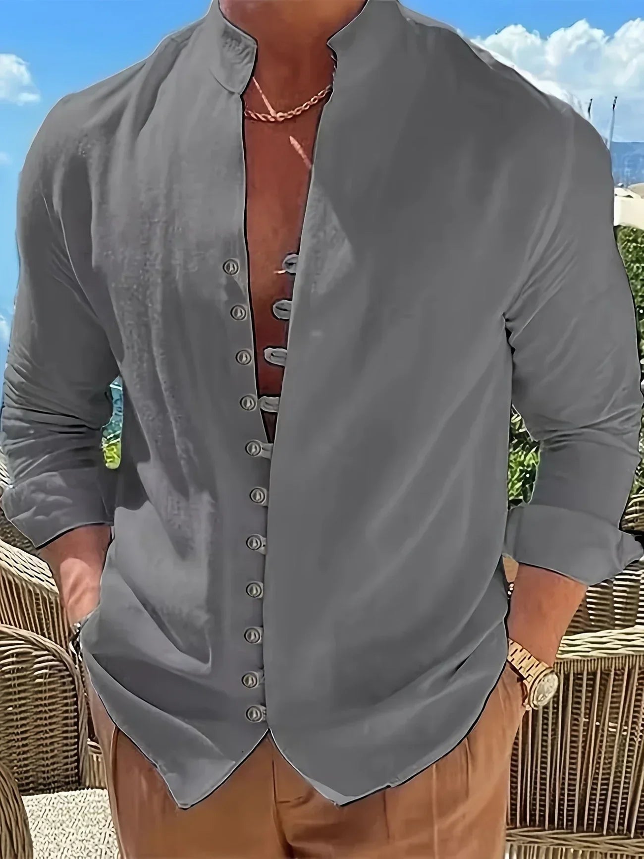 Camisa Coton Long Valmont — Distinción sin esfuerzo | Blanco