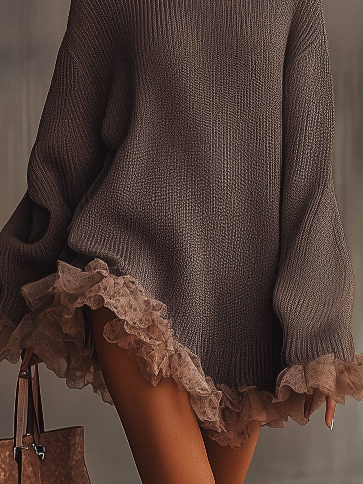 Douceur Valmont — Vestido Jersey con Volantes | Suave & Romántico