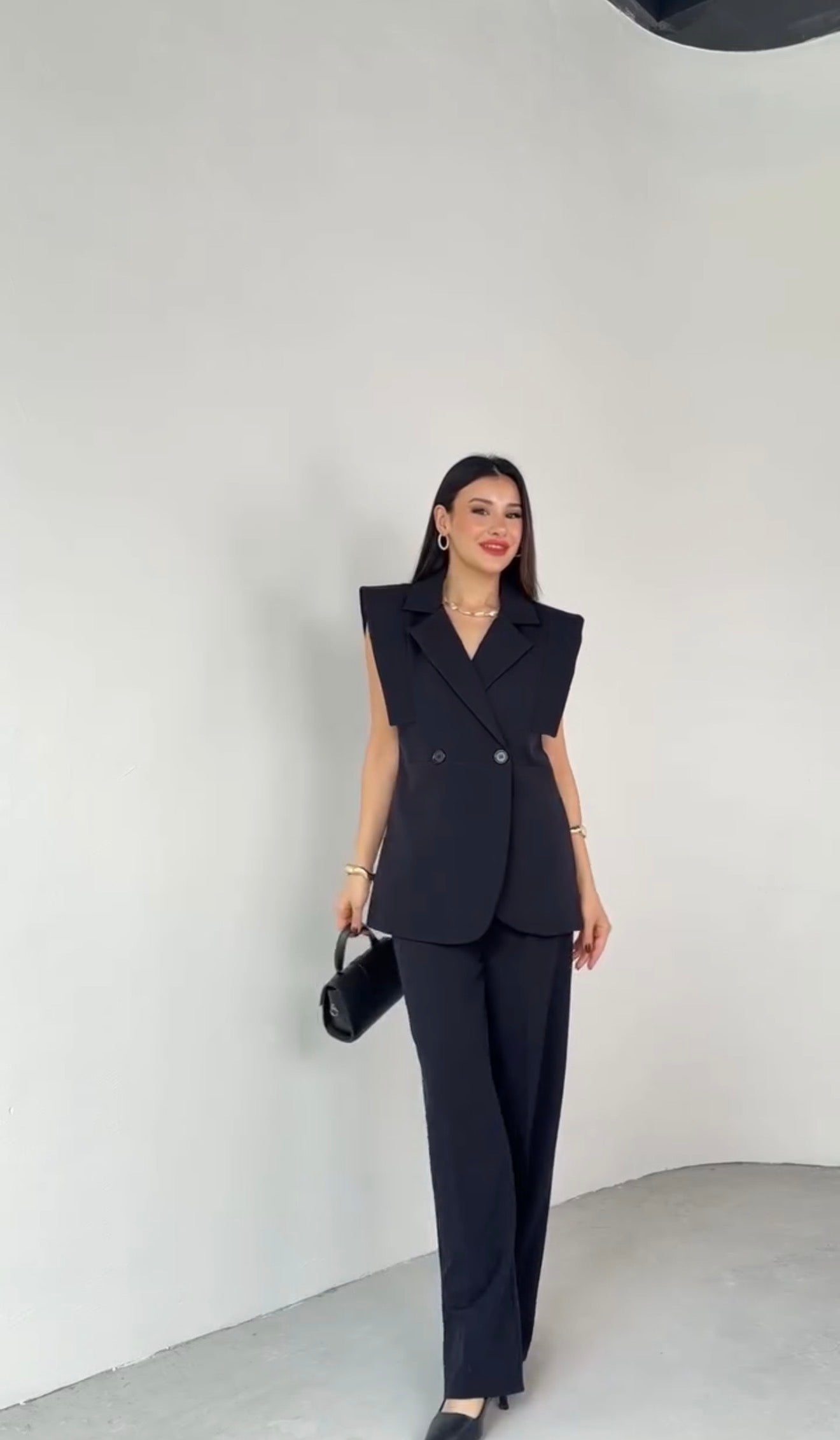 Méndez Blanc Valmont — Conjunto Blazer Sin Mangas & Wide Leg | Blanc Total