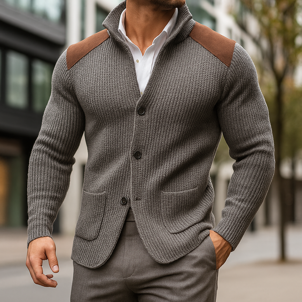 Silvoro Valmont — Blazer de Punto Texturizado Hombre | Maison Luxe
