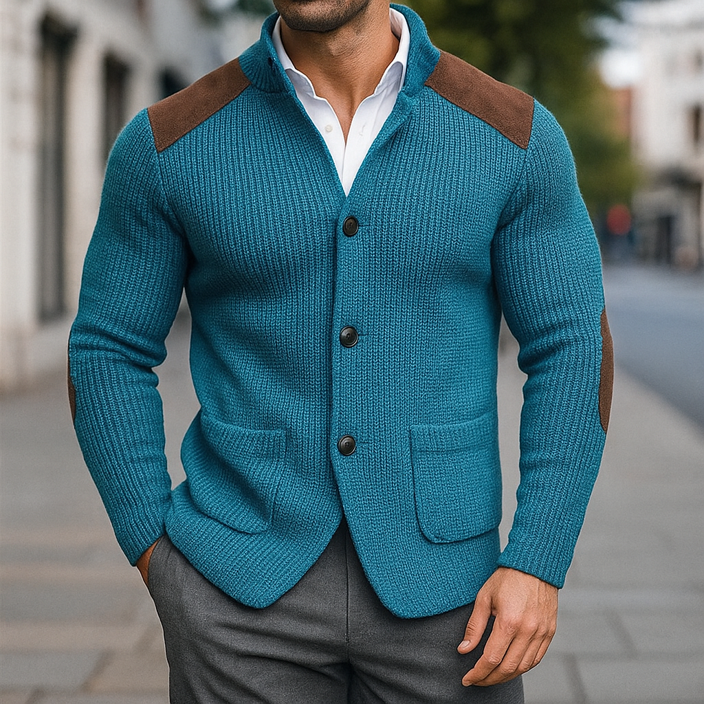 Silvoro Valmont — Blazer de Punto Texturizado Hombre | Maison Luxe