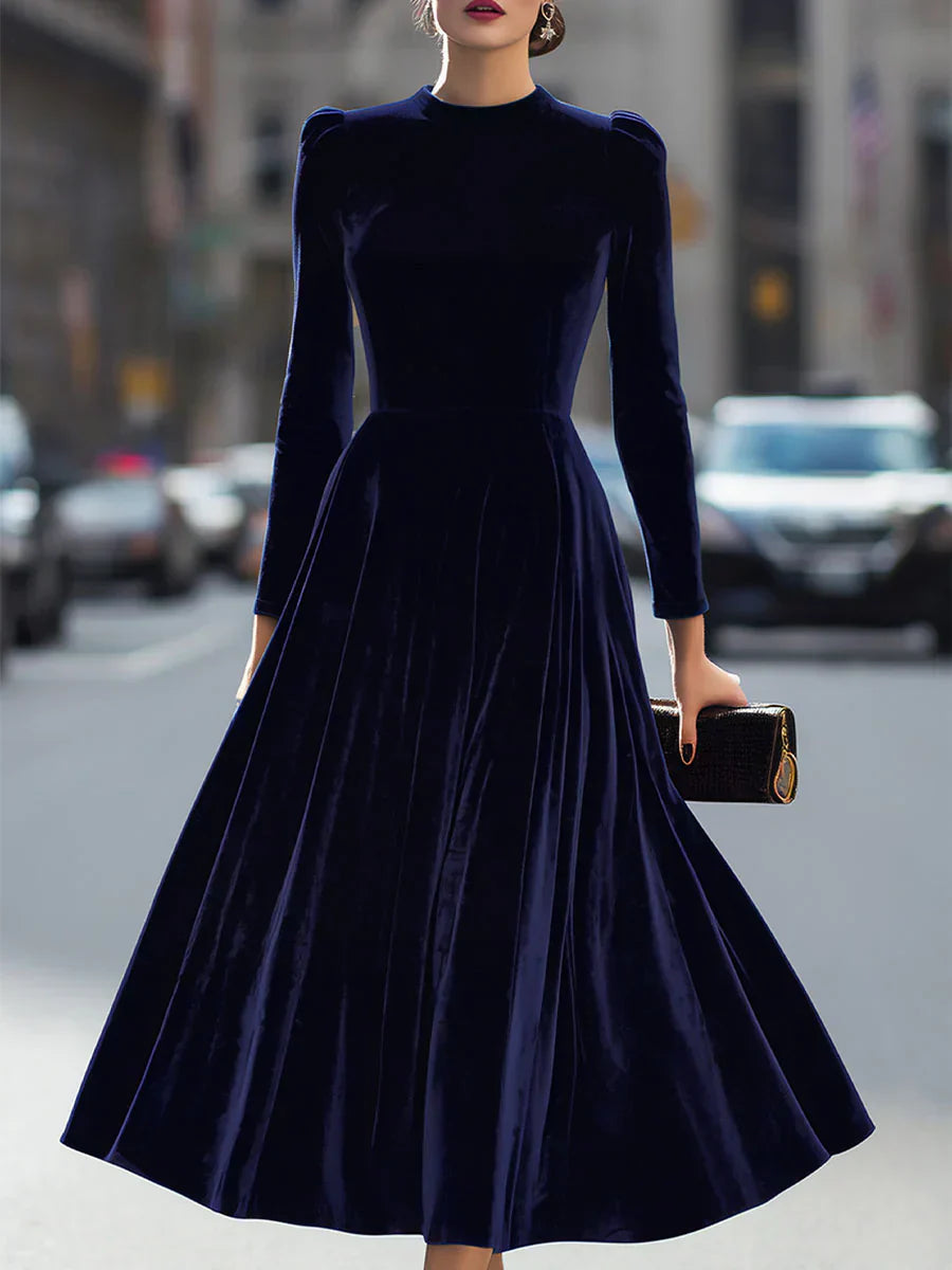 Velvet Valmont — Vestido Midi de Terciopelo | Sensualidad Suave