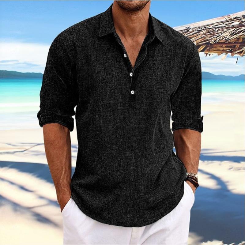Camisa Bastien Valmont — Casual de Algodón | Azul, Beige, Negro, Blanco y Gris