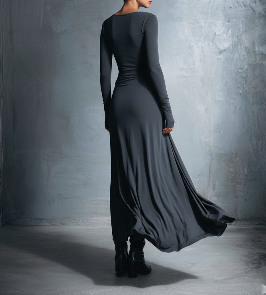 Alba Valmont — Vestido Largo con Nudo Lateral | Sencillez que Enamora