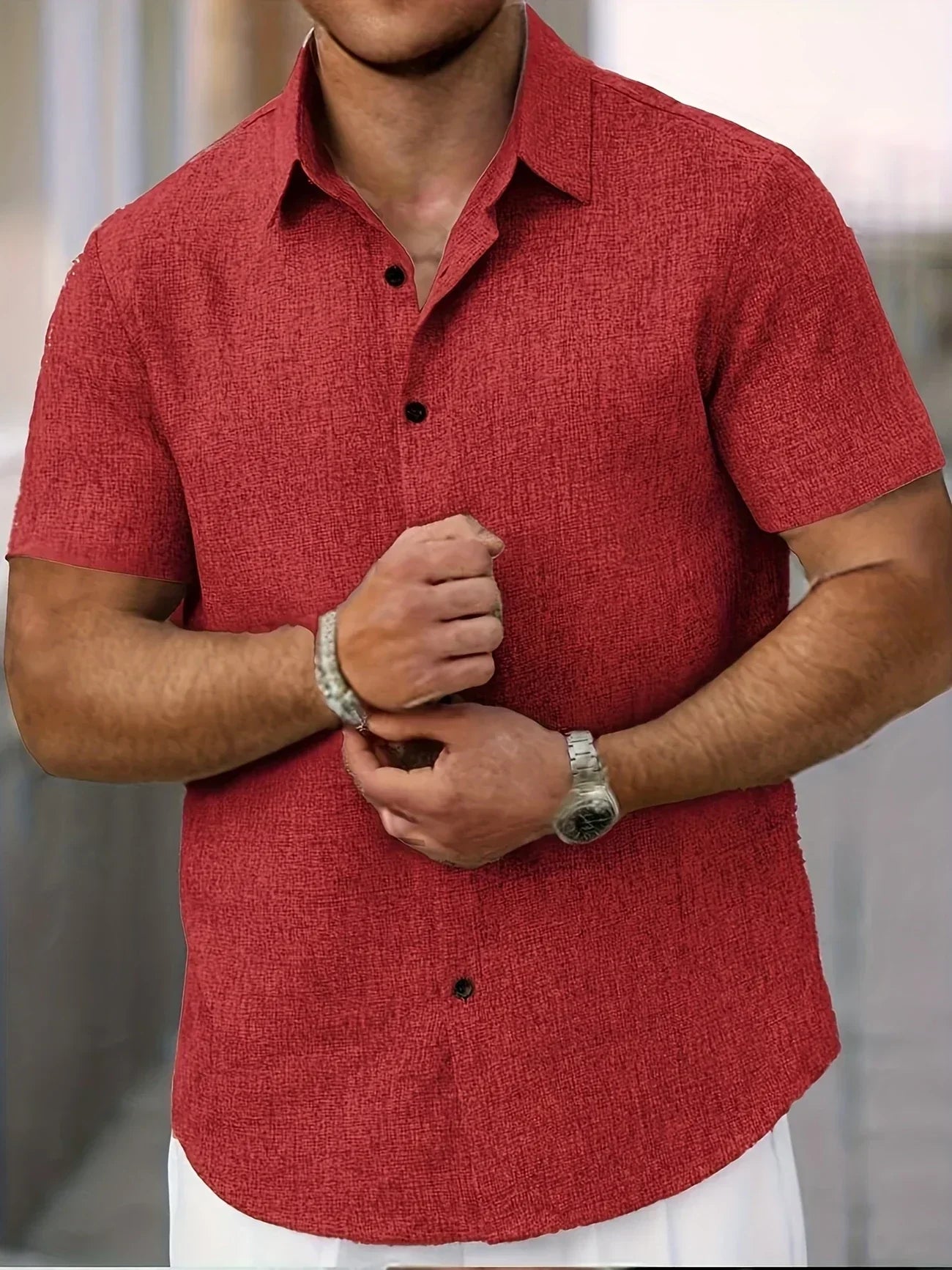 Camisa Lin Valmont — Distinción sin esfuerzo | Beige