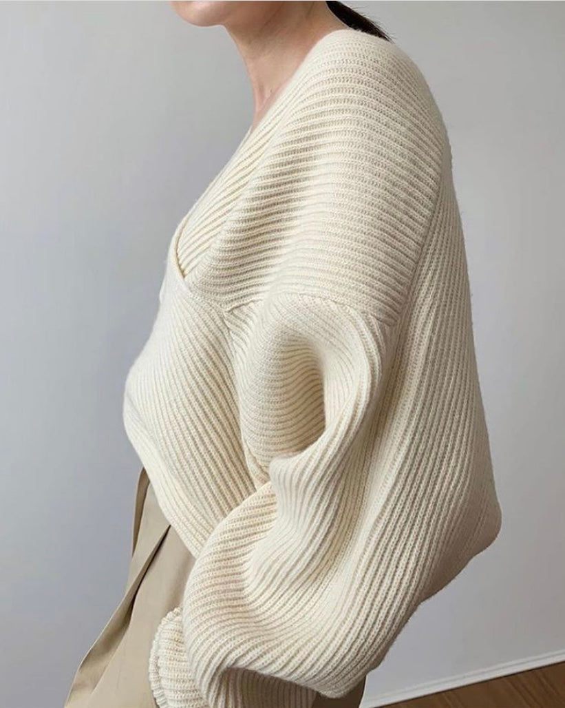 Jersey Croisé II Valmont — Elegancia irresistible | Blanco