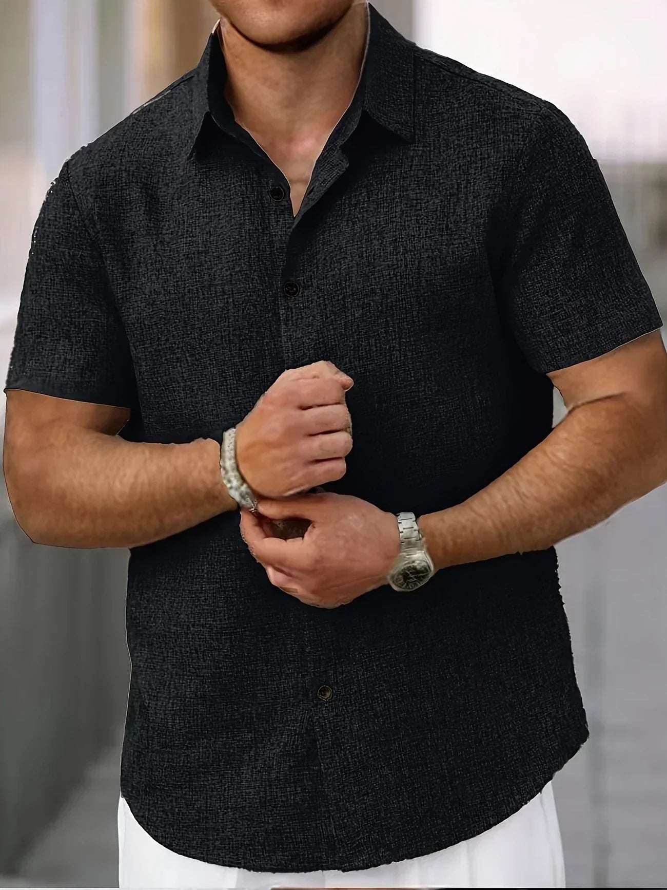 Camisa Lin Valmont — Distinción sin esfuerzo | Beige