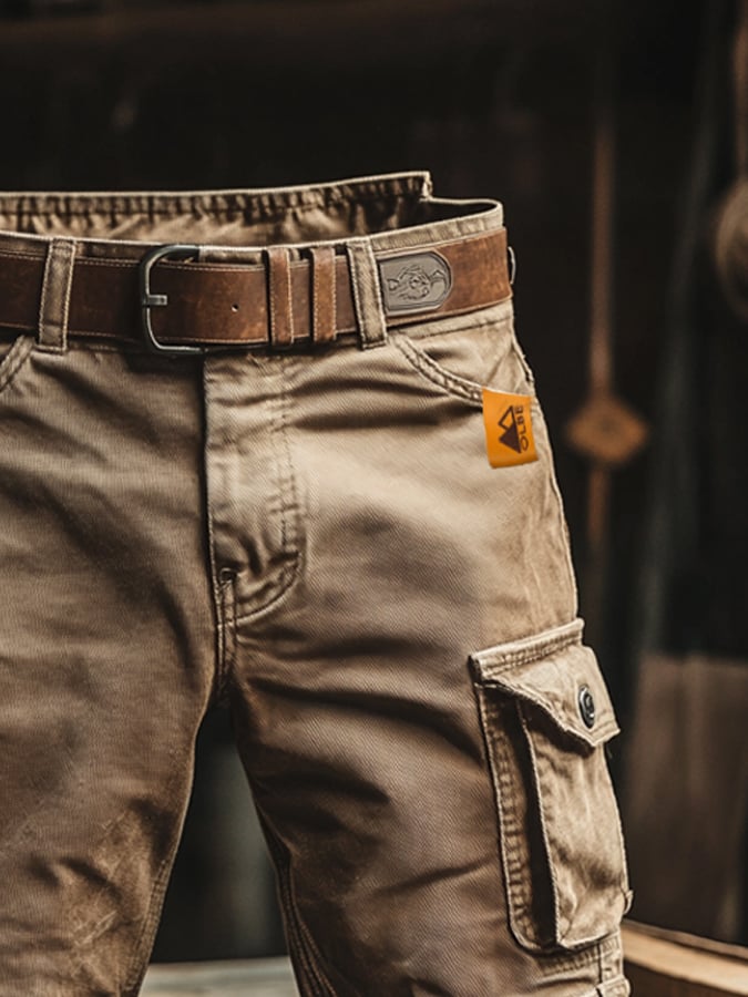 Pantalón Cargo Adam Valmont — Hombre Outdoor Premium | Negro y Kaki
