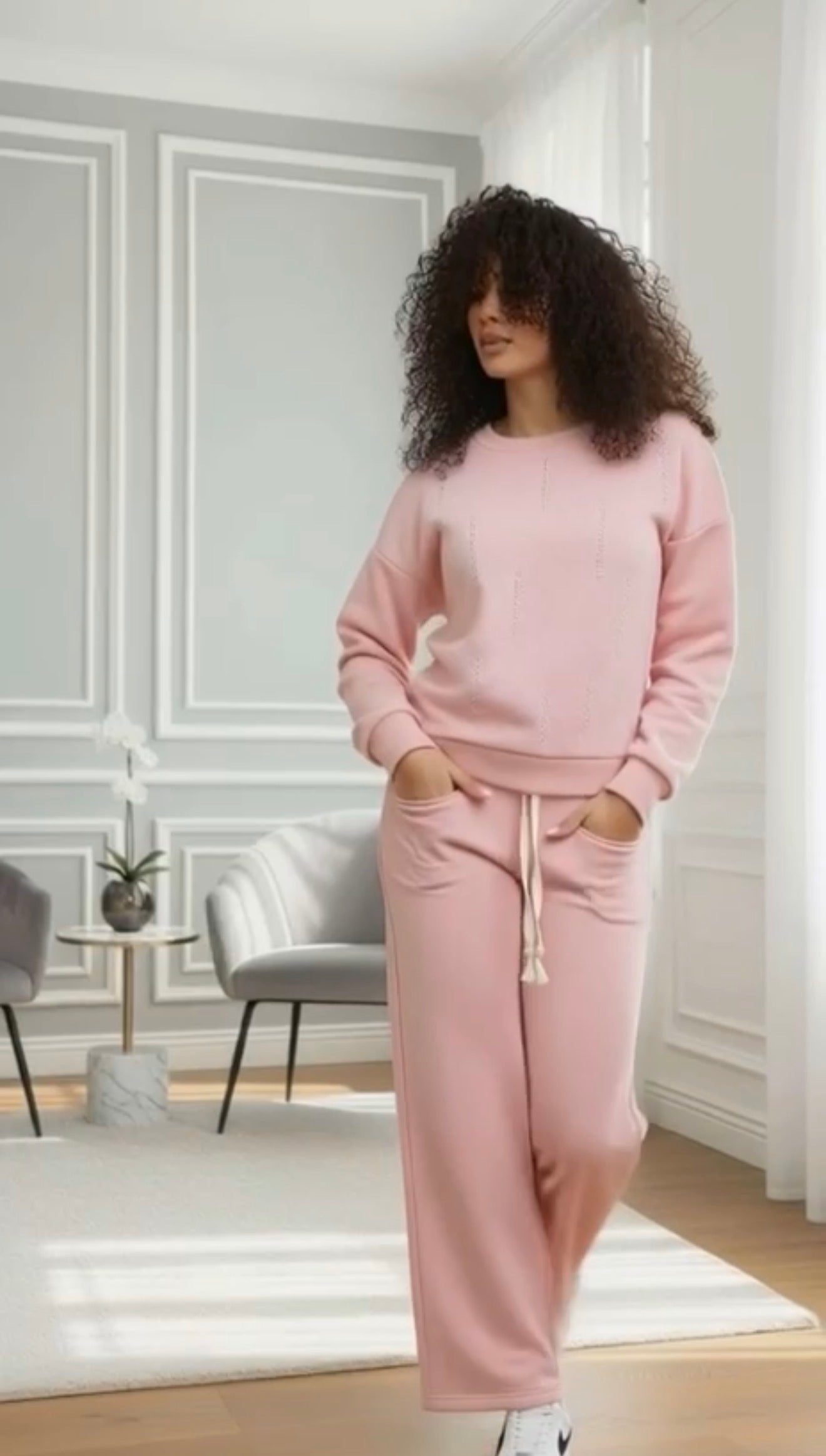 Stella Glam Valmont — Conjunto Sudadera & Pantalón Glitter | Noche que Deslumbra