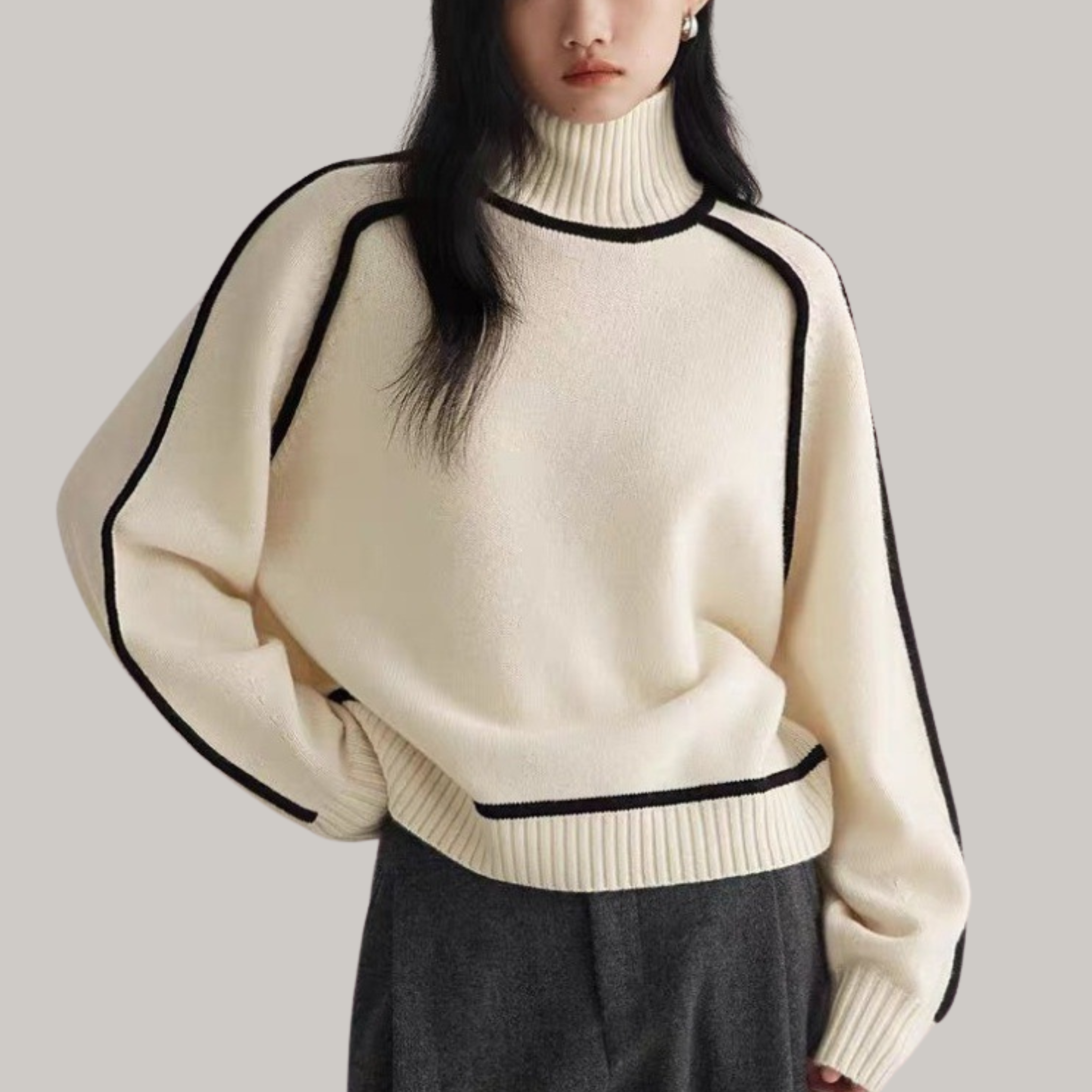 Jersey Roulé Valmont — Distinción sin esfuerzo | Beige