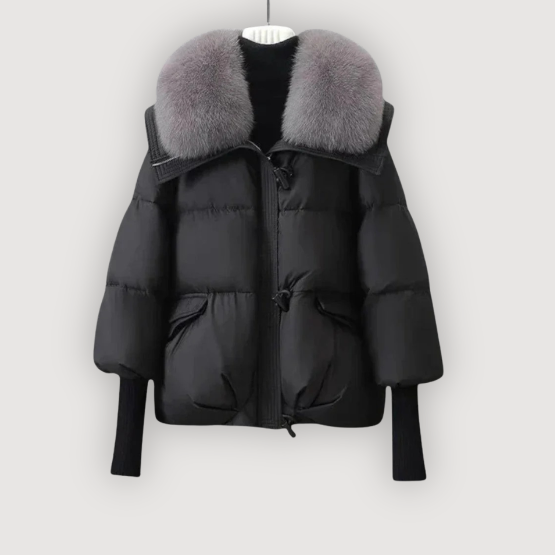 Plumíferos Evette Valmont — calidez irresistible en cada invierno | Plumífero Cuello de Piel Lujoso