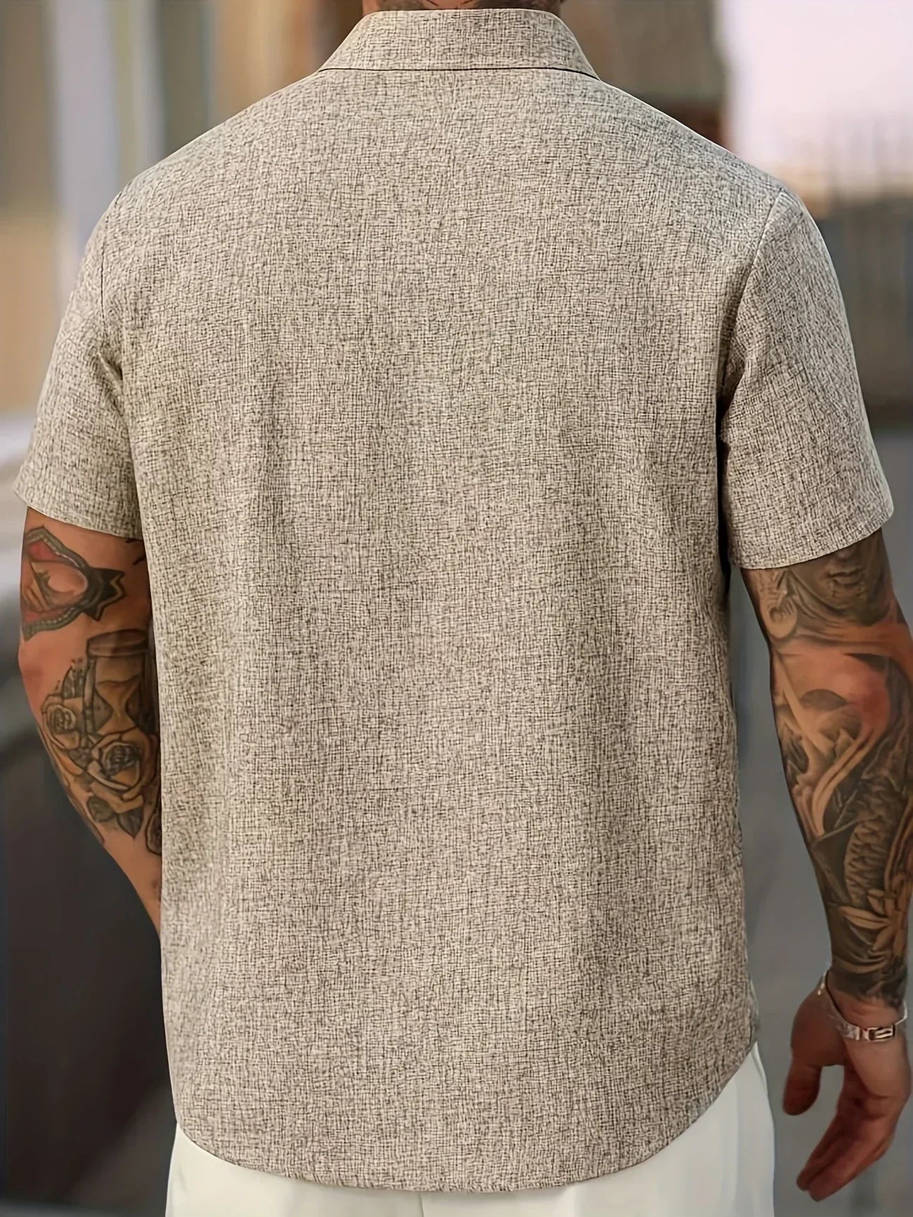 Camisa Lin Valmont — Distinción sin esfuerzo | Beige