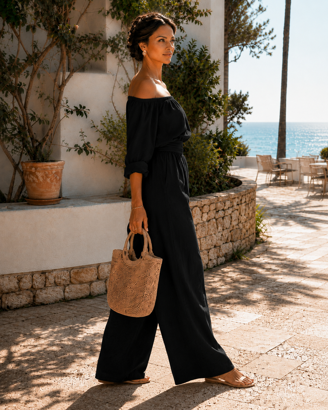 Arabella Valmont — Conjunto Efecto Lino Exclusivo | Marbella