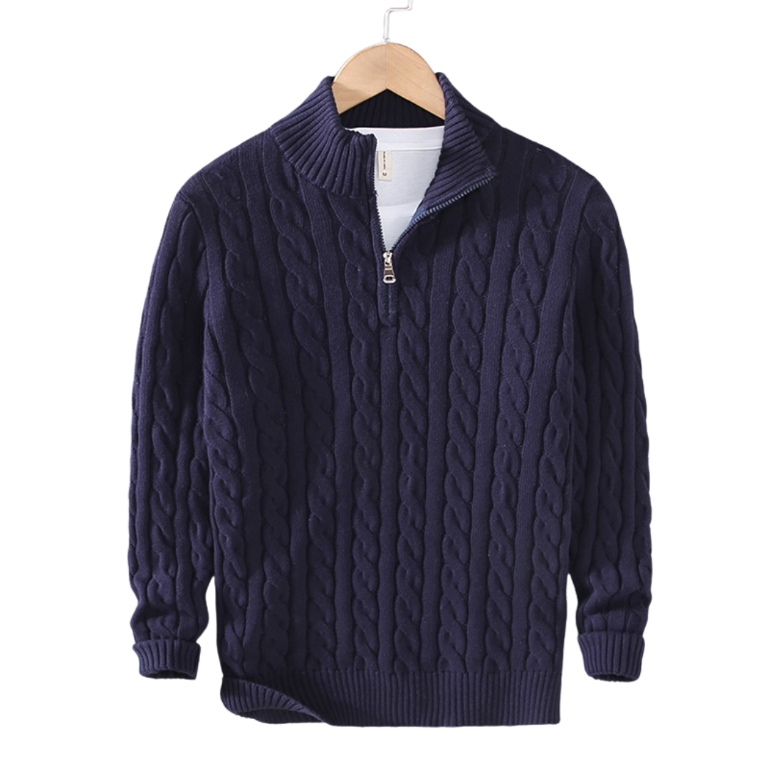 Jersey Half-Zip Valmont — Distinción sin esfuerzo | Gris