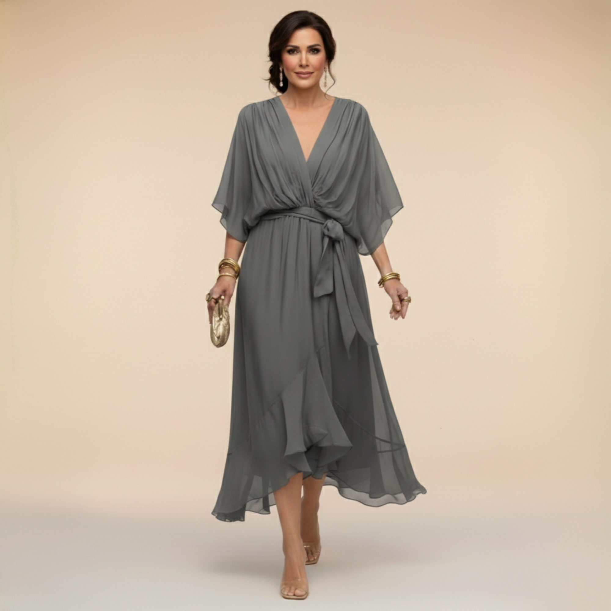 Vestidos Arabella Valmont — feminidad que te transforma | Vestido Silhouette Escote V Fluido