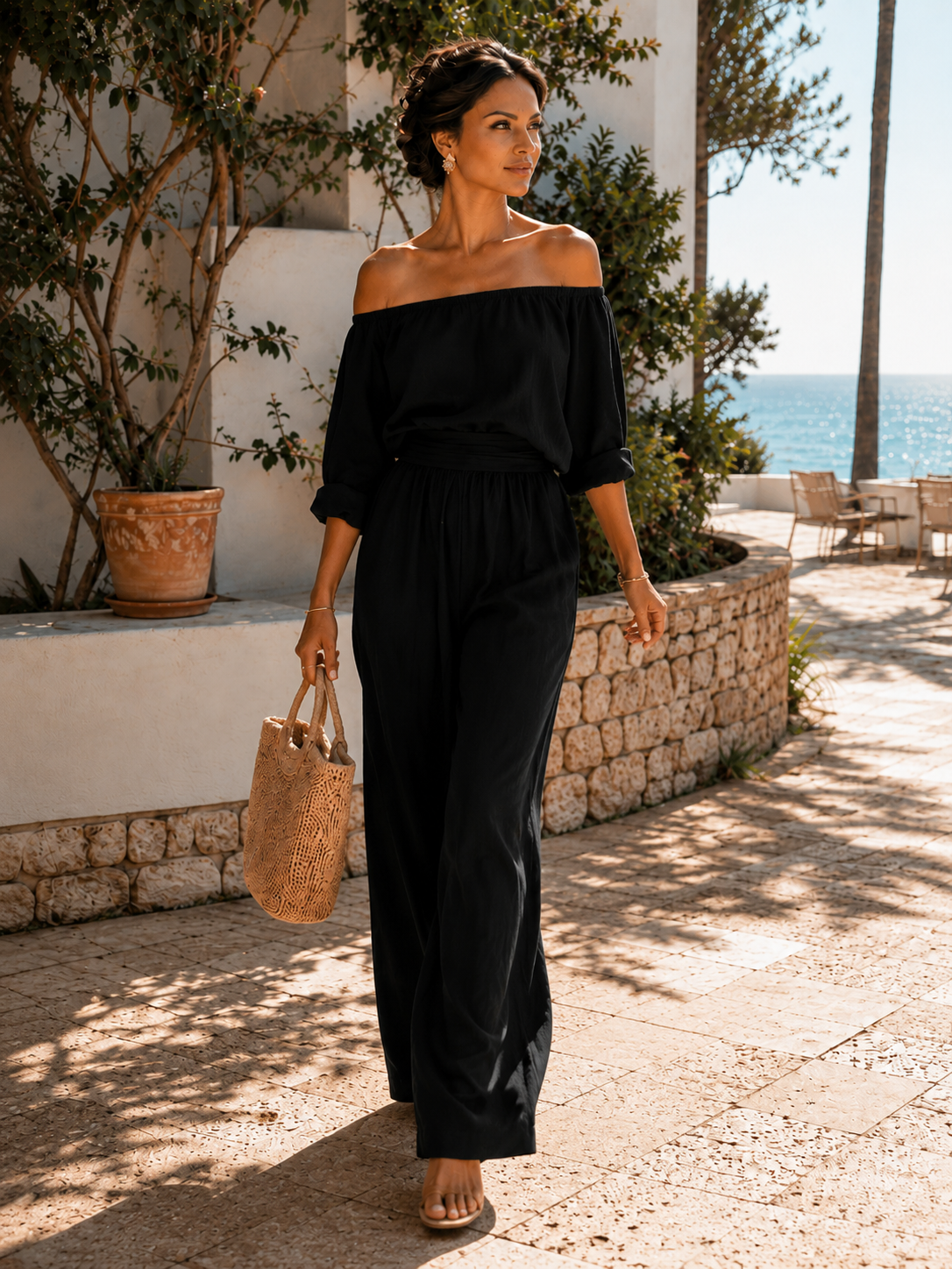 Arabella Valmont — Conjunto Efecto Lino Exclusivo | Marbella