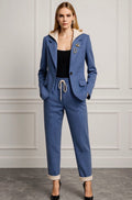 Misaya Blue Valmont — Conjunto Blazer & Pantalón Jogger | Azul Elegante