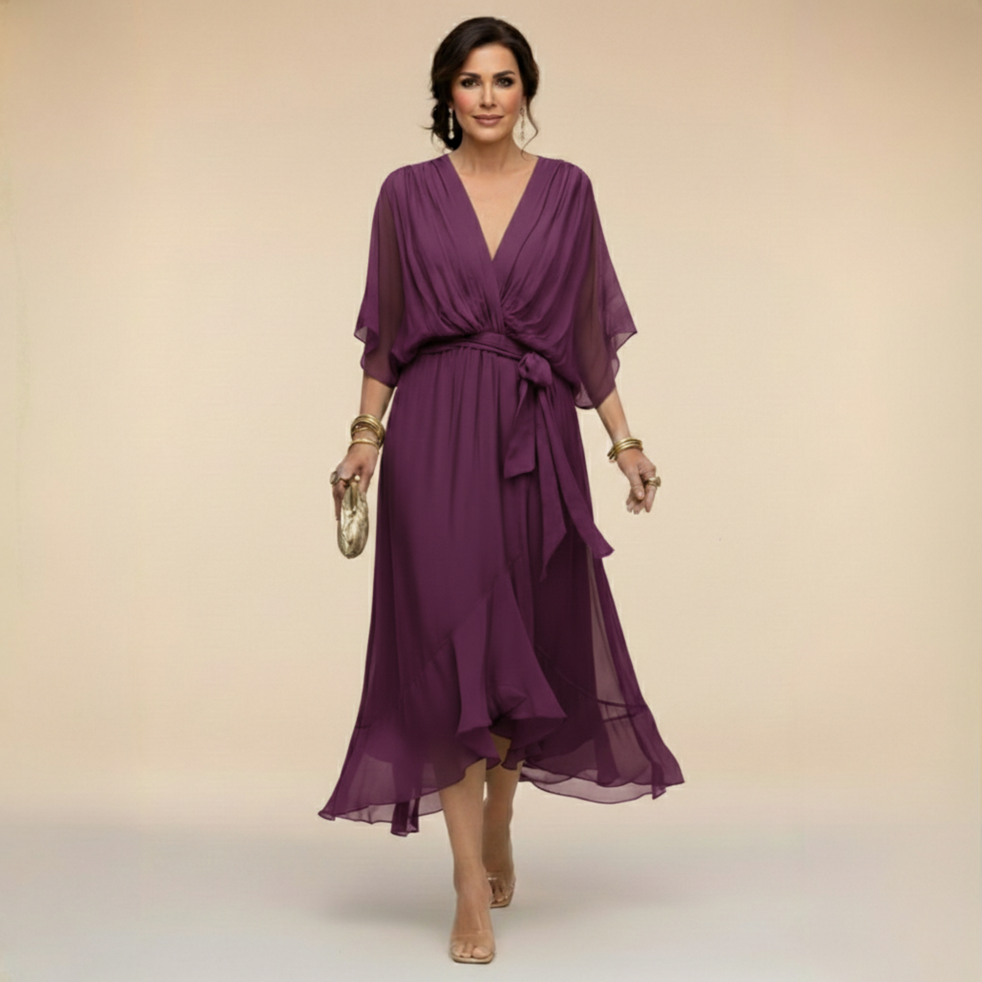 Vestidos Arabella Valmont — feminidad que te transforma | Vestido Silhouette Escote V Fluido
