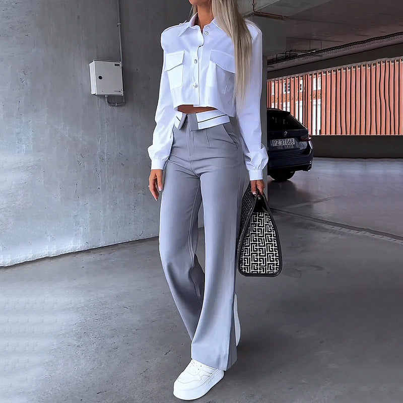 Ensemble Valmont — Conjunto Camisa & Pantalón Traje Holgado | Femme