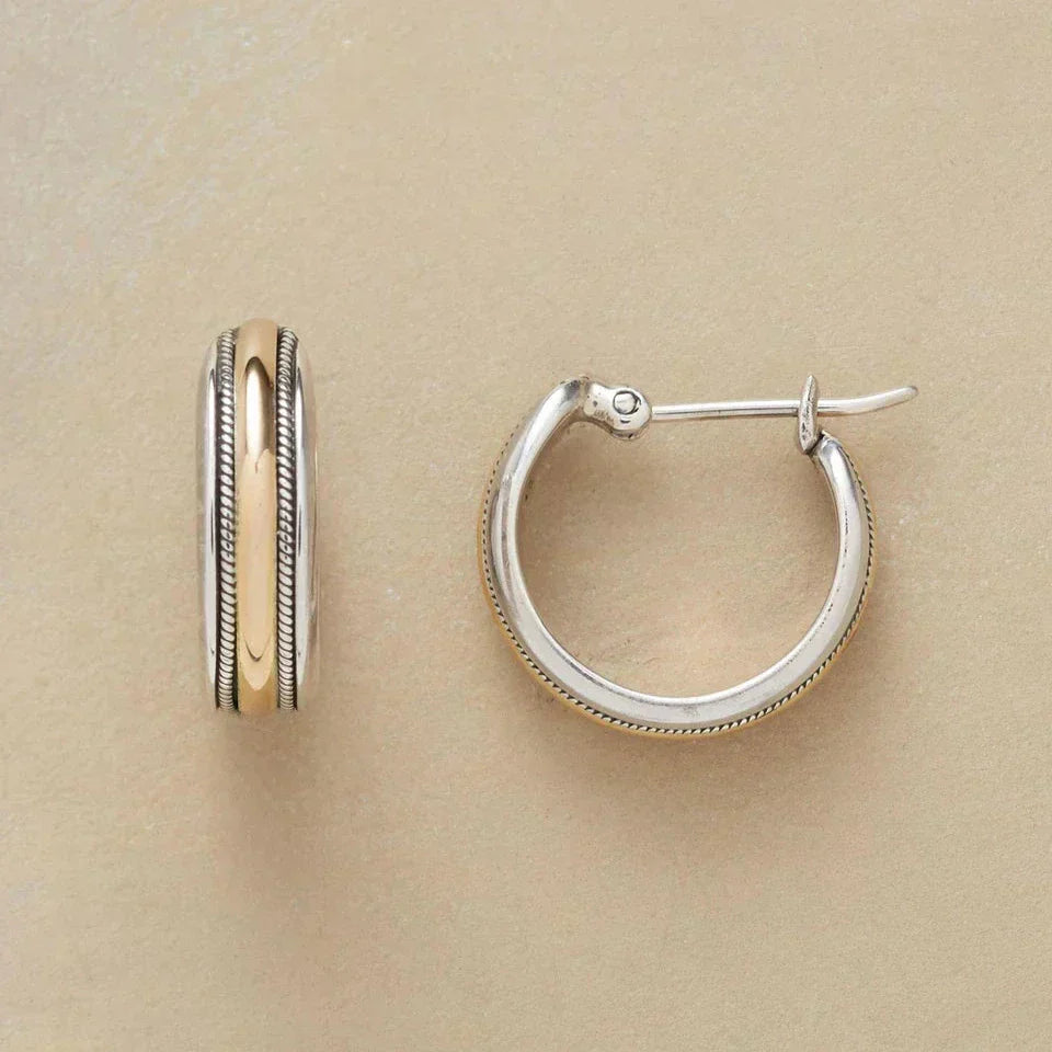 Pendientes Argent Rayures Valmont — Elegancia irresistible | Dorado