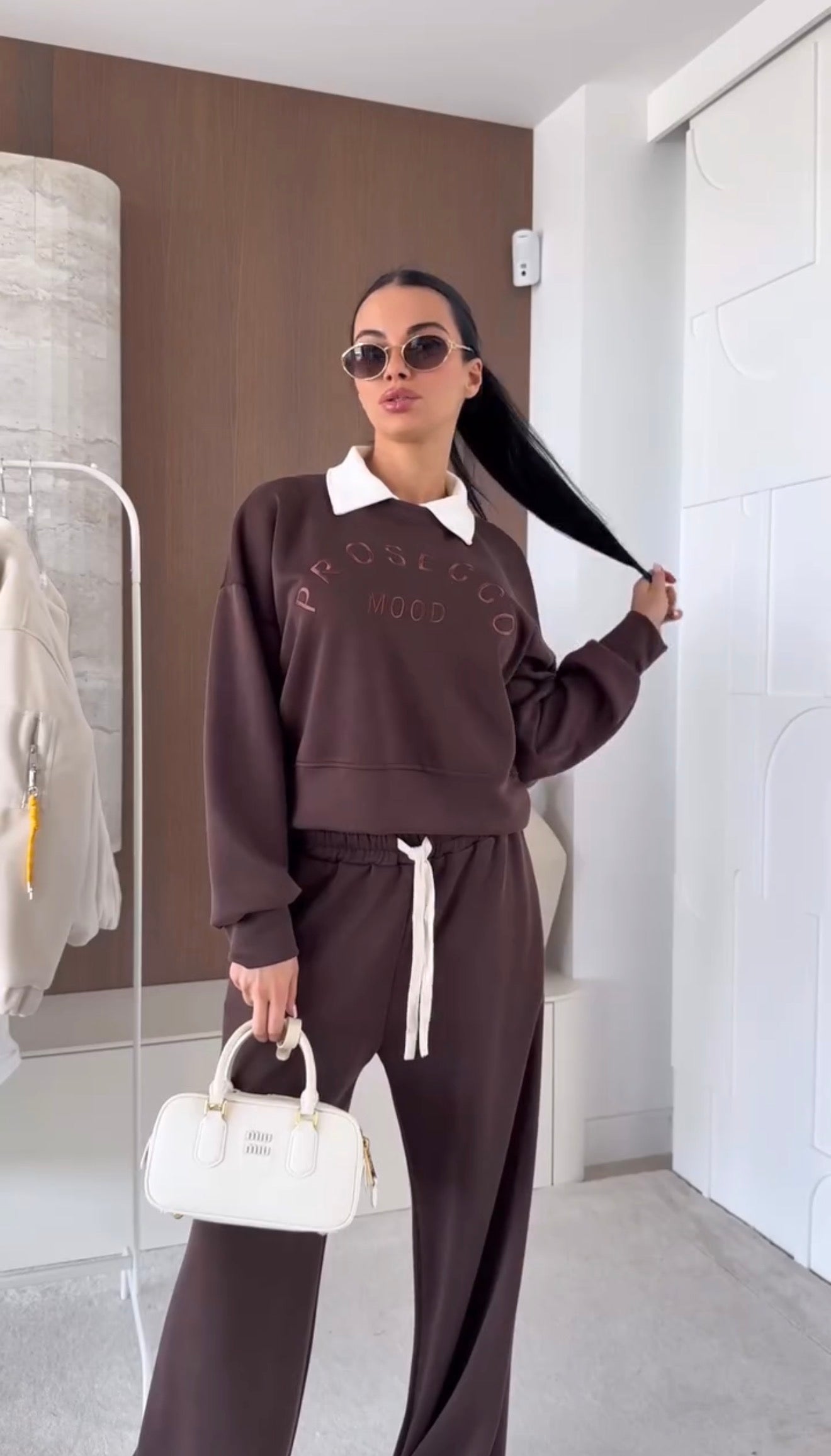 Nadia Set Valmont — Conjunto Sudadera Polo & Wide Leg | Clase sin Esfuerzo