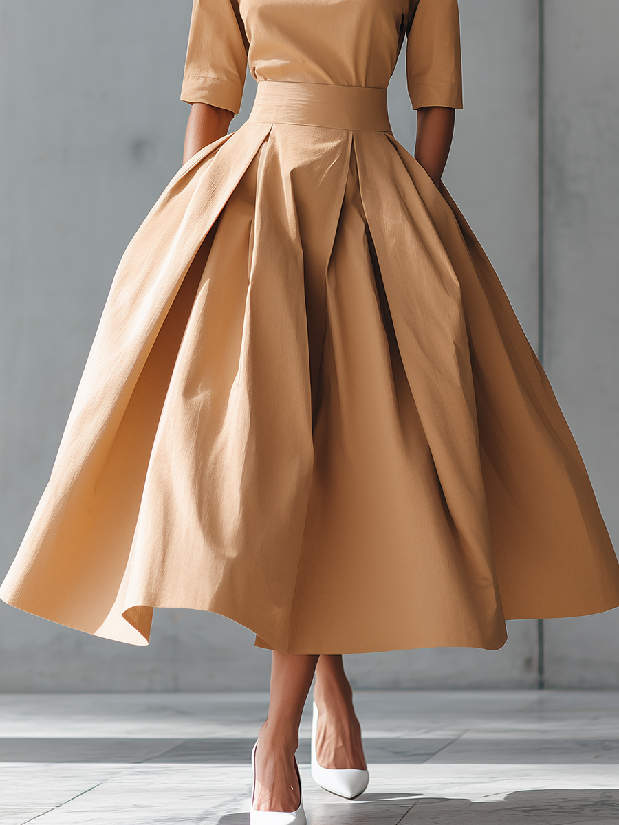 Camélia Valmont — Vestido Midaxi Elegante Cintura Esculpida | Couture