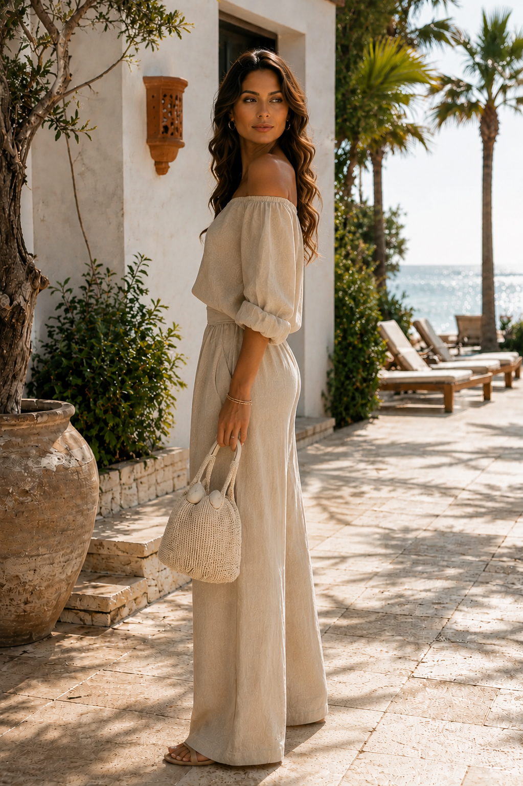 Arabella Valmont — Conjunto Efecto Lino Exclusivo | Marbella
