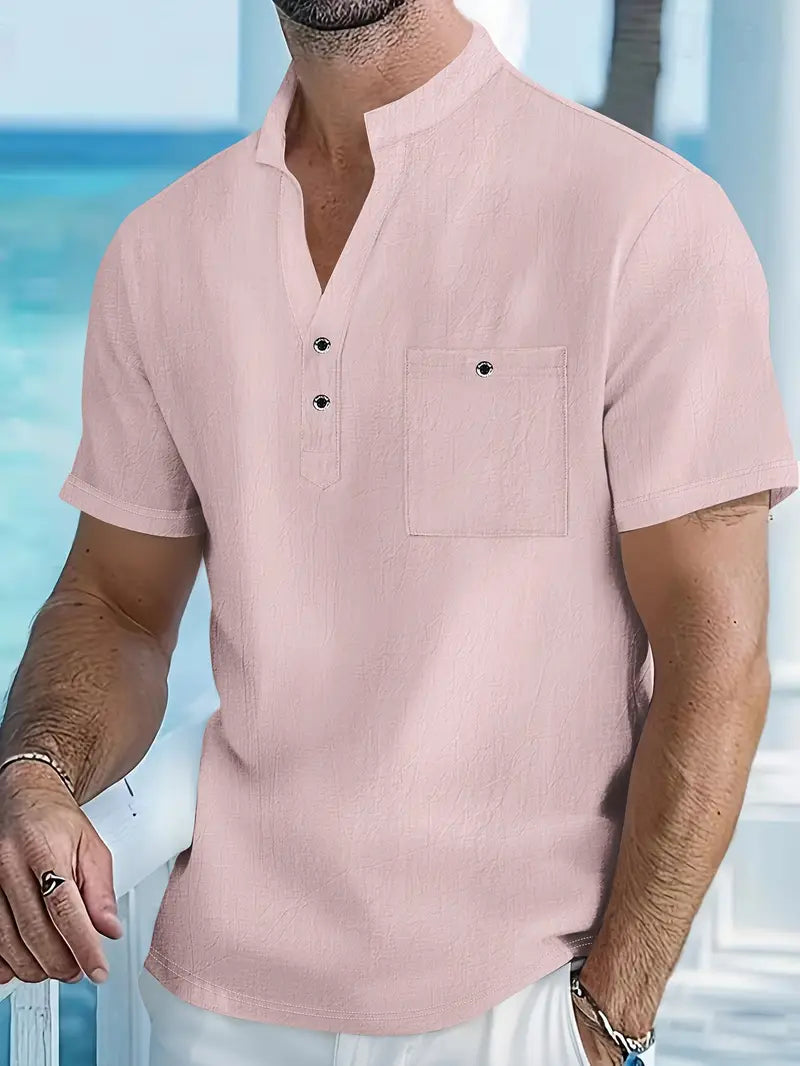 Camisa Summer Valmont — Distinción sin esfuerzo | Azul