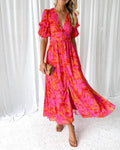 Vestido Soleil Royal Valmont maxi chifón