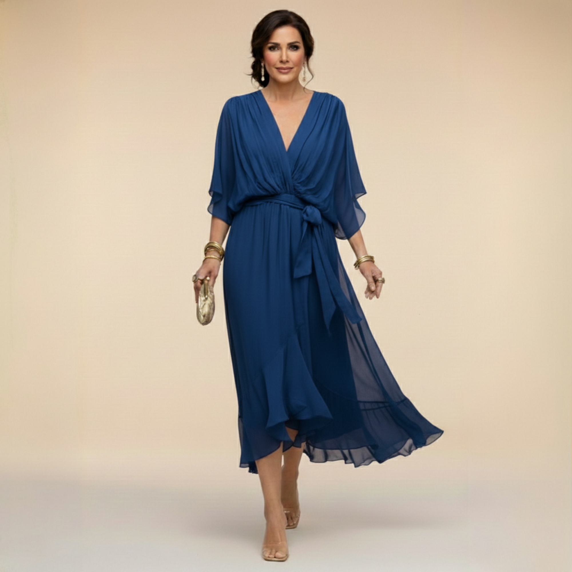 Vestidos Arabella Valmont — feminidad que te transforma | Vestido Silhouette Escote V Fluido