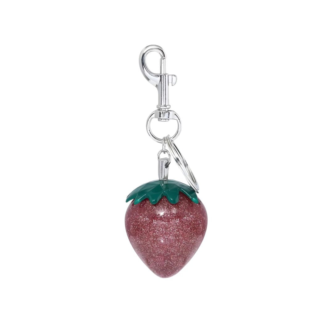 Silver Strawberry Valmont — Charm Fresa Plateada para Bolso | Argent Doux
