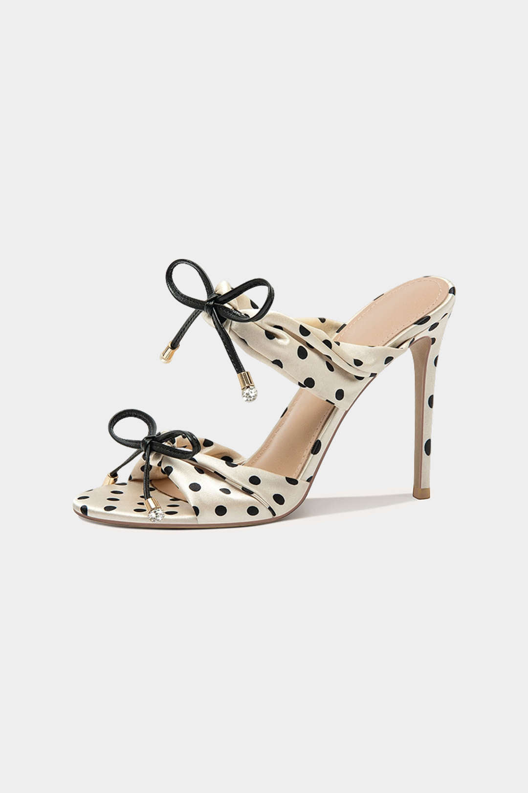 Polka Bow Valmont — Sandalia Open Toe Lunares con Lazo | Exclusivo