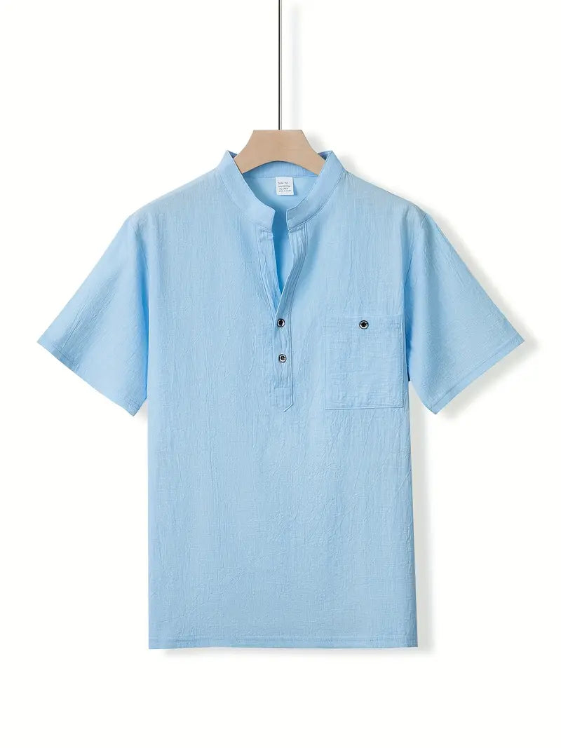 Camisa Summer Valmont — Distinción sin esfuerzo | Azul