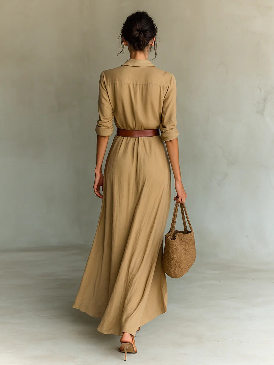Helena Valmont — Vestido Largo Mangas Largas | LIQUIDACIÓN